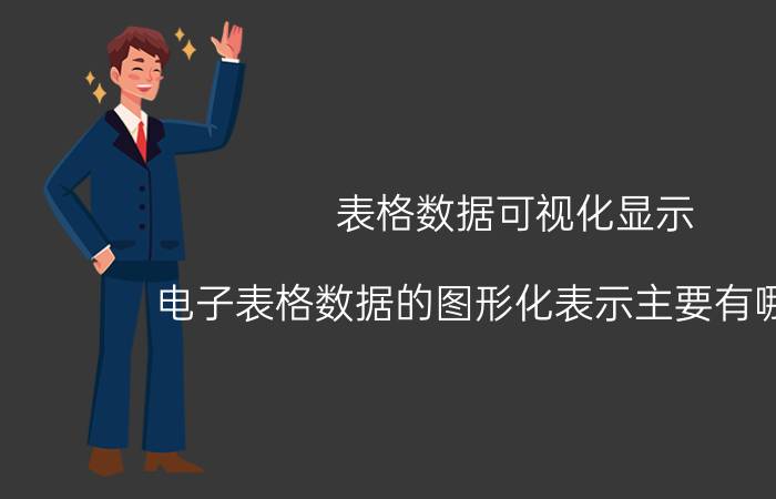 表格数据可视化显示 电子表格数据的图形化表示主要有哪三种？